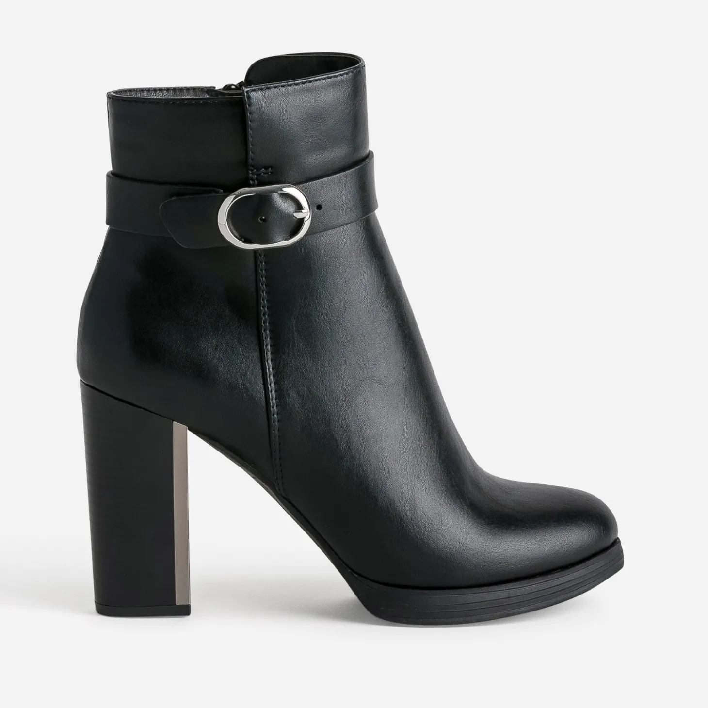 Boots TEXTO noir à talon haut