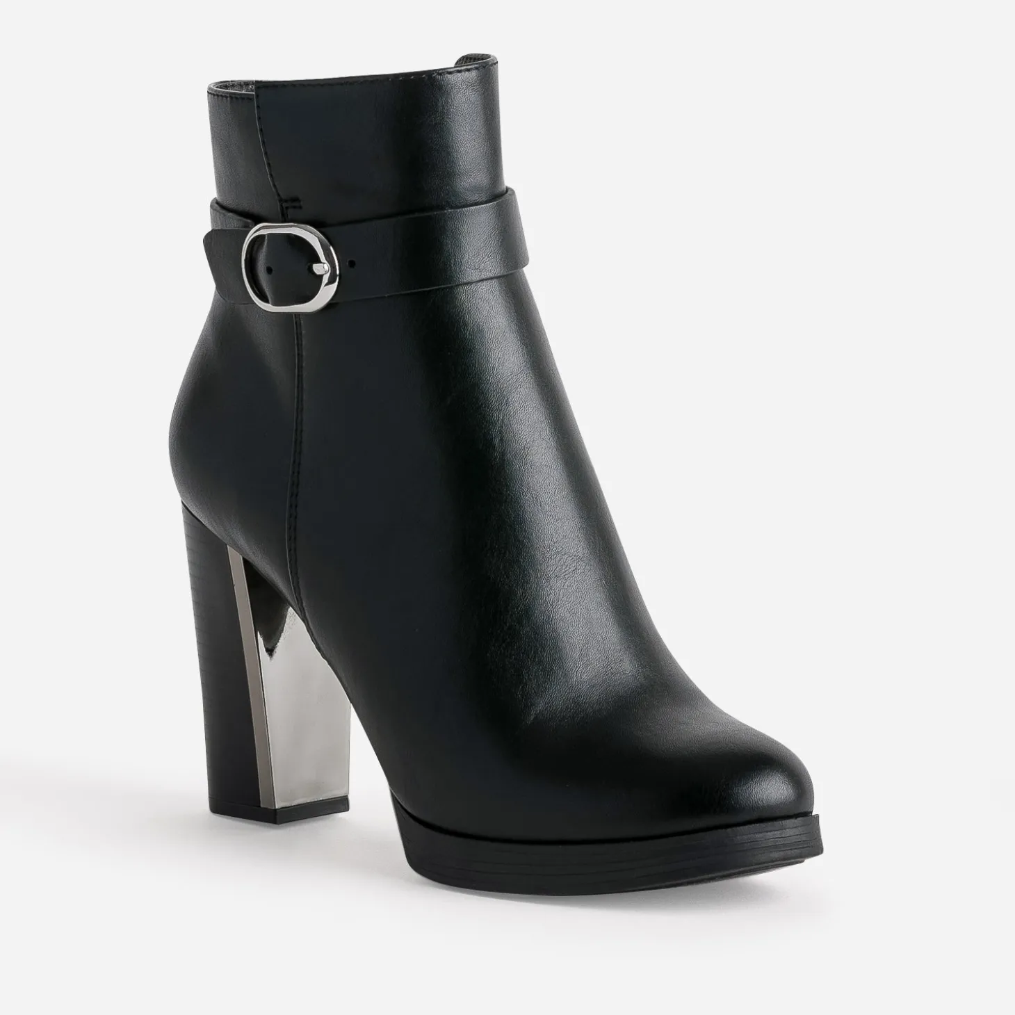Boots TEXTO noir à talon haut