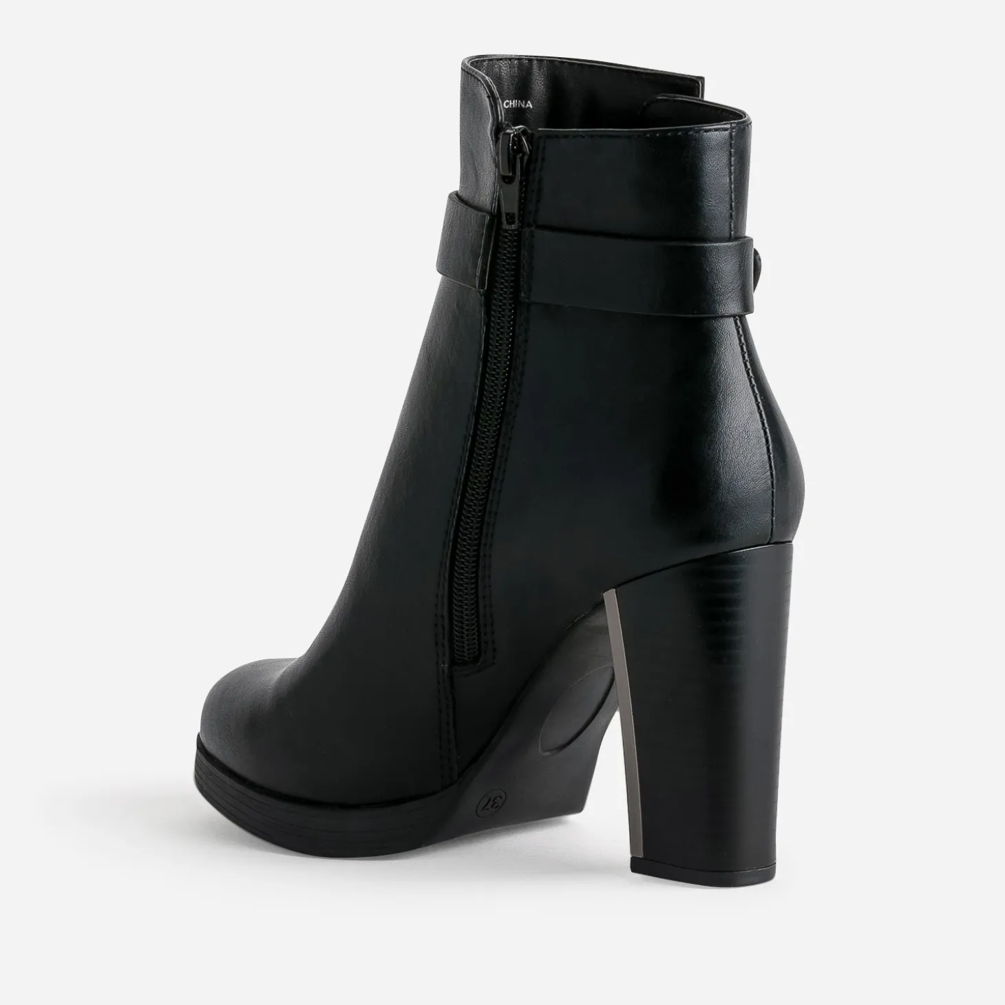 Boots TEXTO noir à talon haut