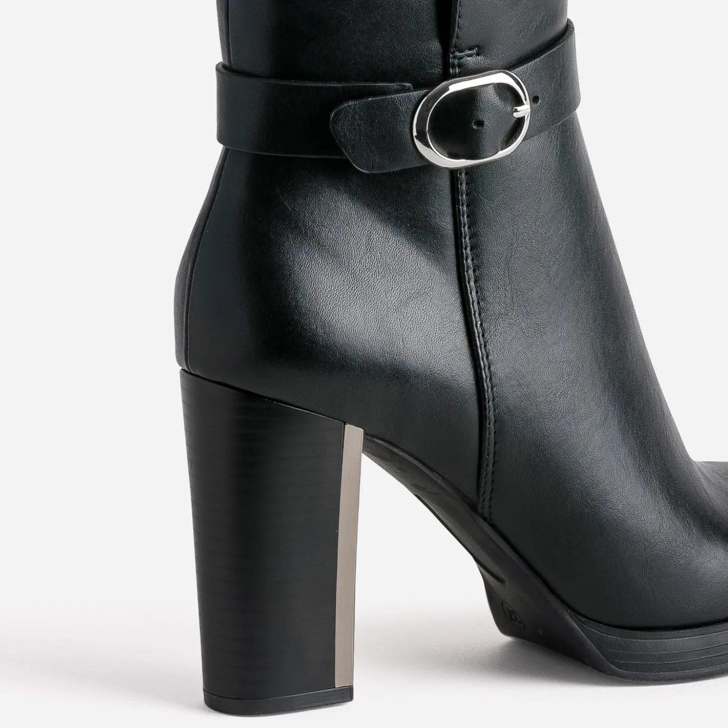 Boots TEXTO noir à talon haut