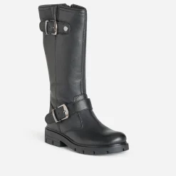 Botte BUGGY noir cuir esprit motard