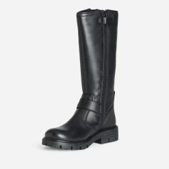 Botte BUGGY noir cuir esprit motard