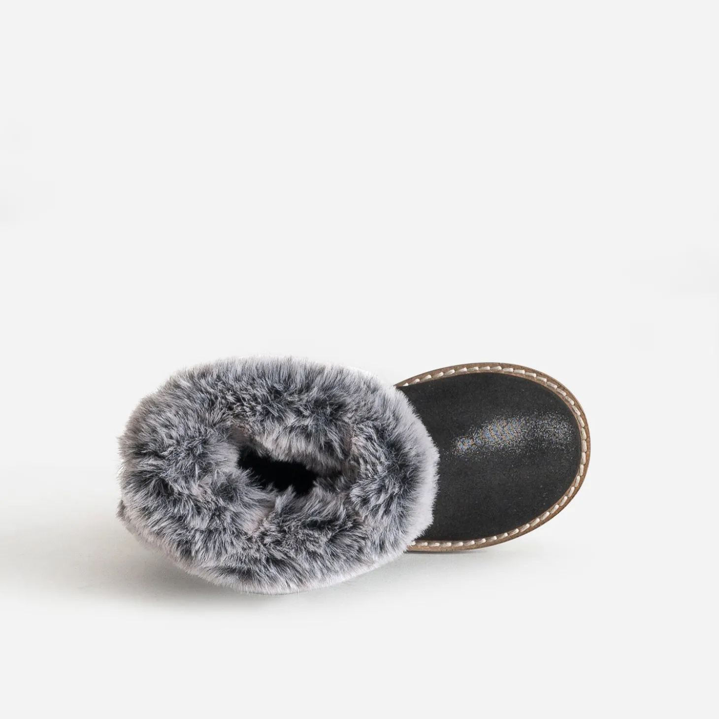 Botte BUGGY noire cuir velours tige fourrée