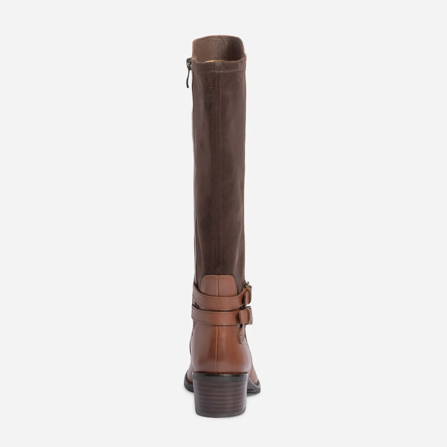 Botte CAPRICE cognac bi matière à double bride