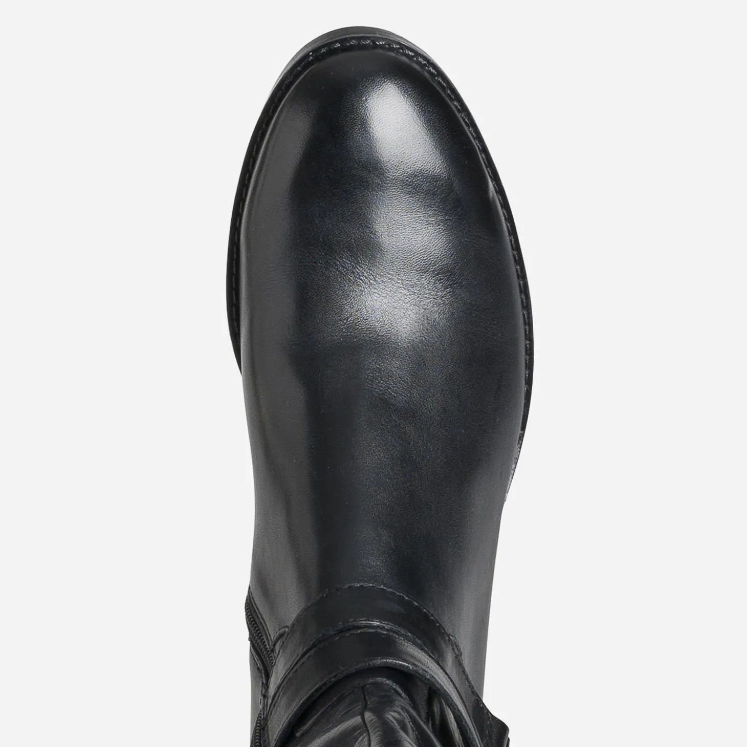 Botte CAPRICE noire bi-matière double bride