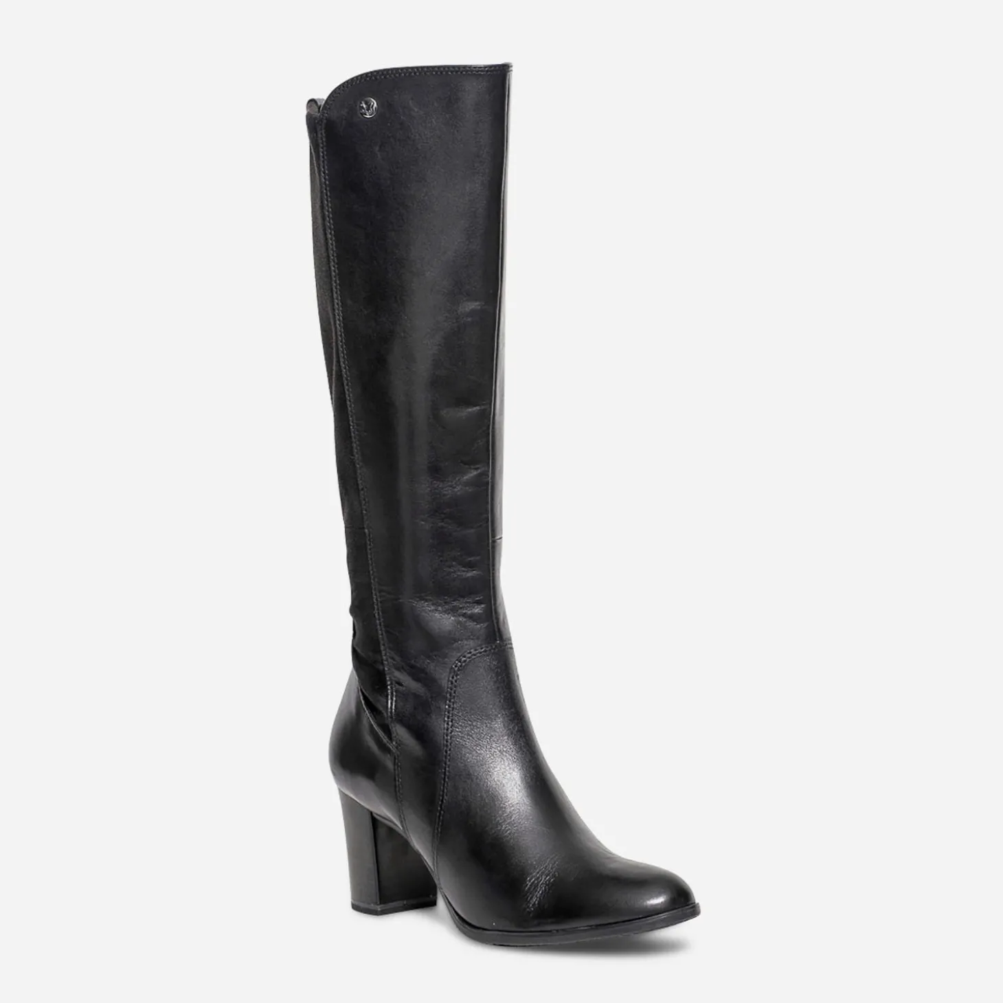 Botte CAPRICE noire cuir bimatière