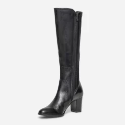 Botte CAPRICE noire cuir bimatière
