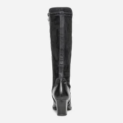 Botte CAPRICE noire cuir bimatière