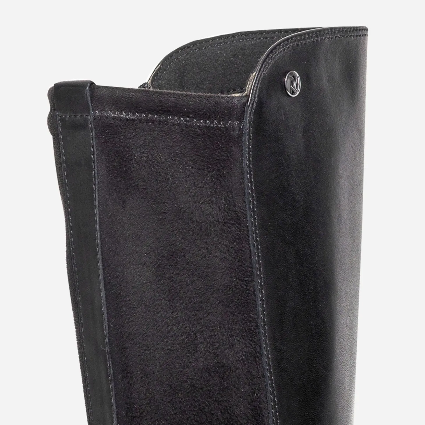 Botte CAPRICE noire cuir bimatière