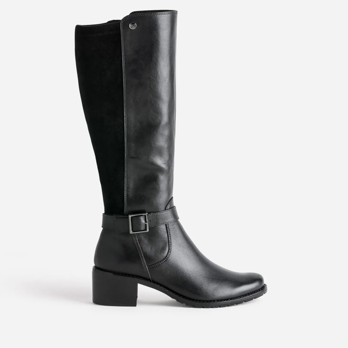 Botte CAPRICE noire cuir bi matière