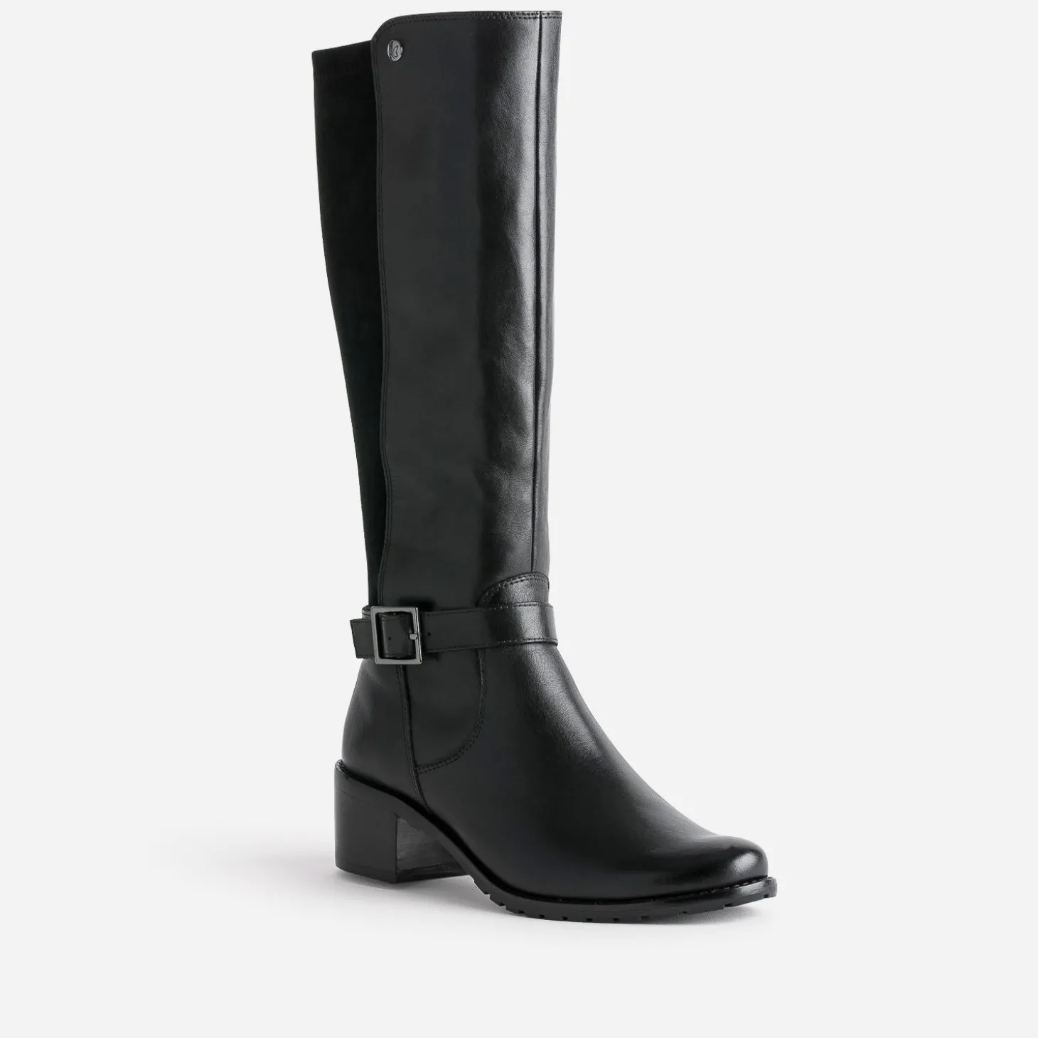 Botte CAPRICE noire cuir bi matière