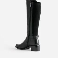 Botte CAPRICE noire cuir bi matière