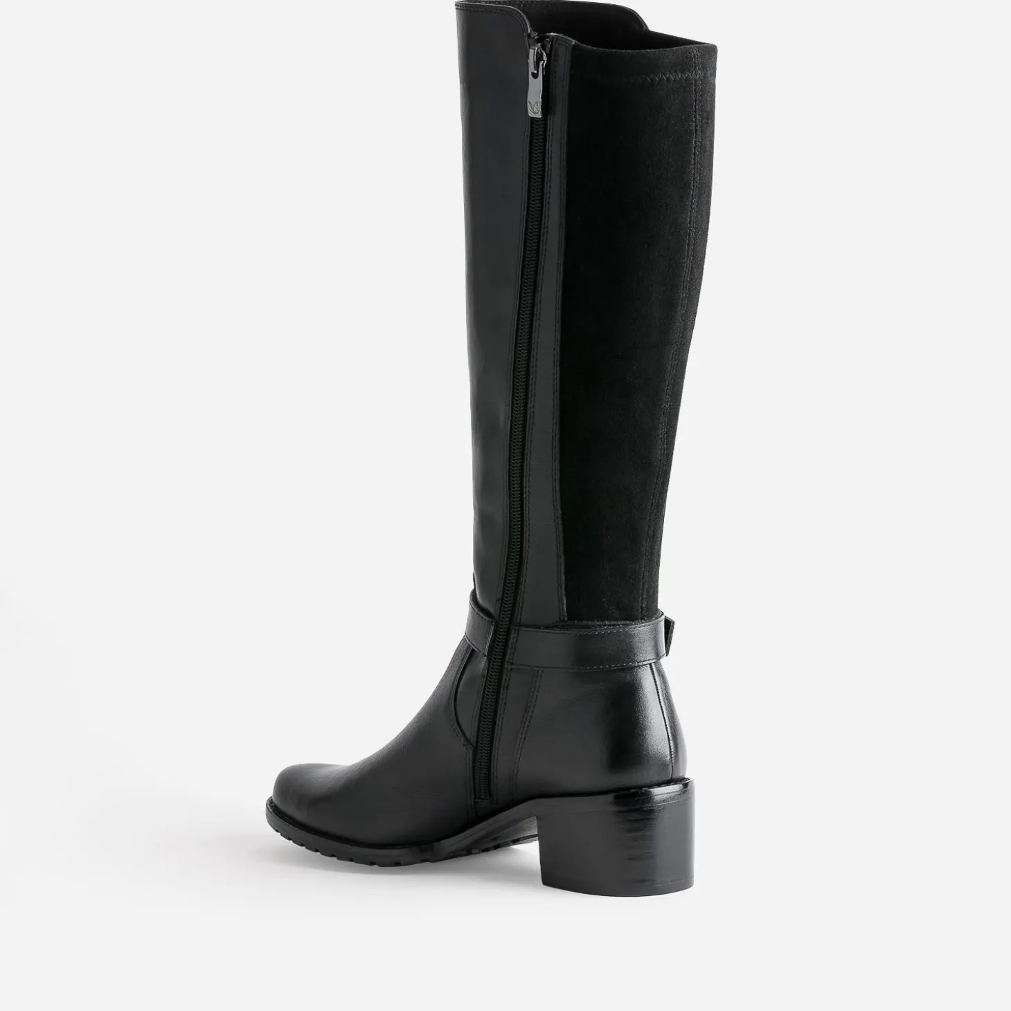 Botte CAPRICE noire cuir bi matière