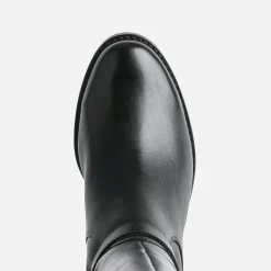 Botte CAPRICE noire cuir bi matière