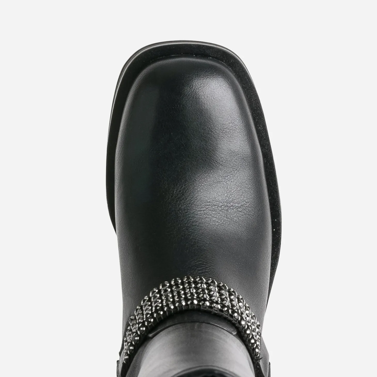 Botte de motard TEXTO noire bride à strass