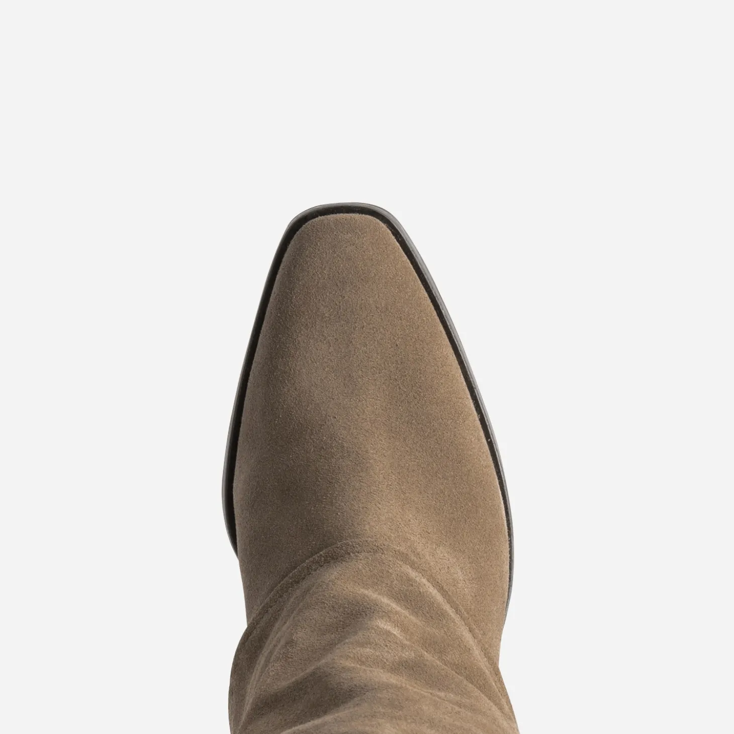 Botte fourreau TEXTO taupe cuir velours