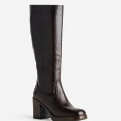 Botte marron en cuir esprit rétro
