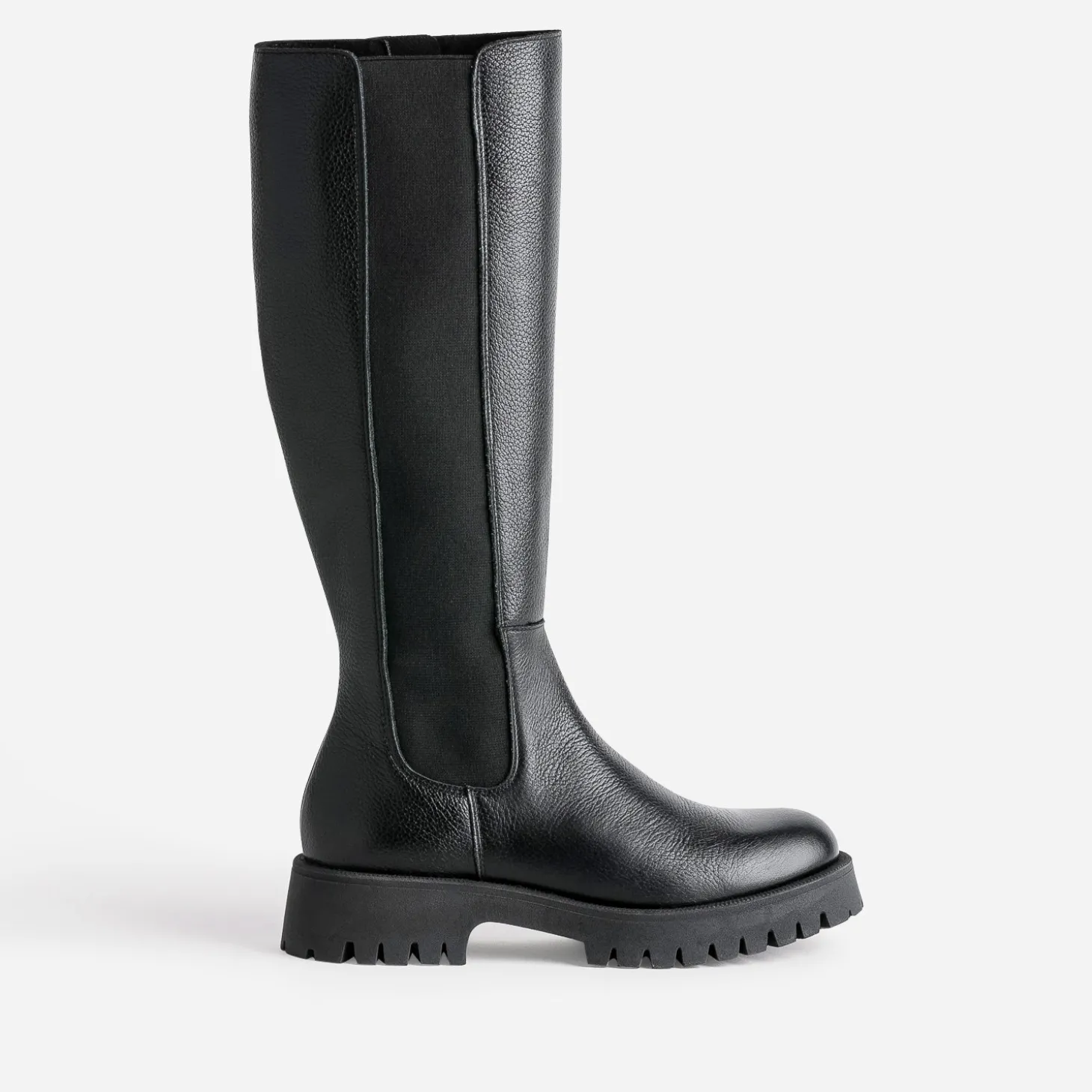 Botte noire TEXTO cuir éco-conçue semelle crantée