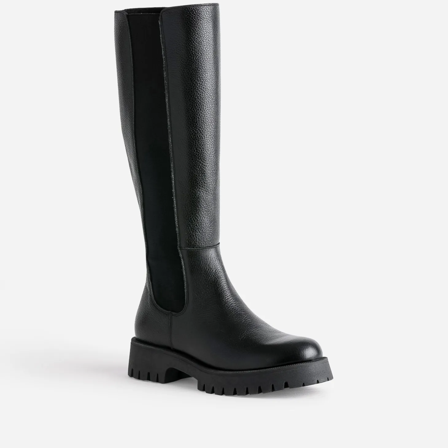 Botte noire TEXTO cuir éco-conçue semelle crantée