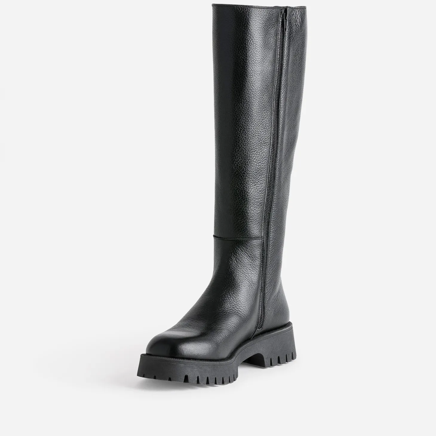 Botte noire TEXTO cuir éco-conçue semelle crantée