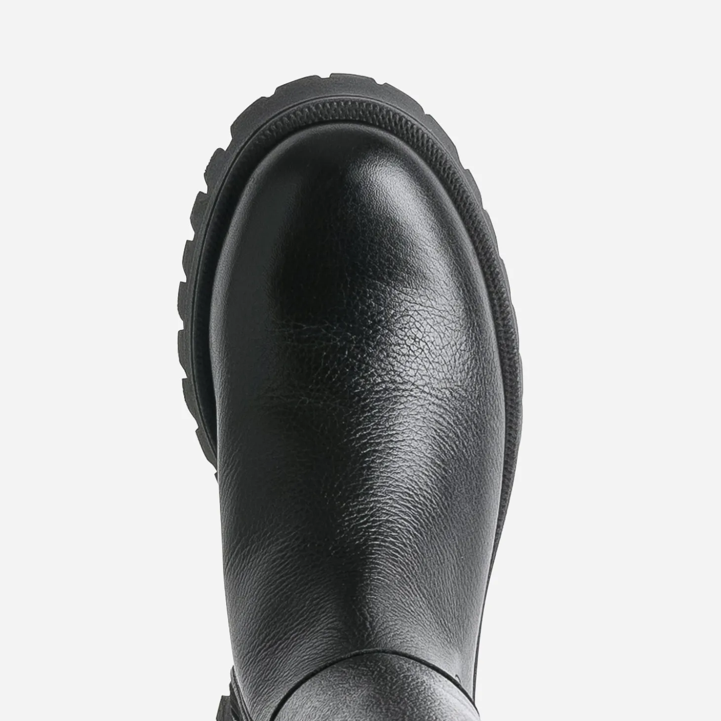 Botte noire TEXTO cuir éco-conçue semelle crantée