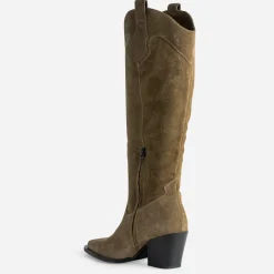 Botte santiag TEXTO beige cuir velours
