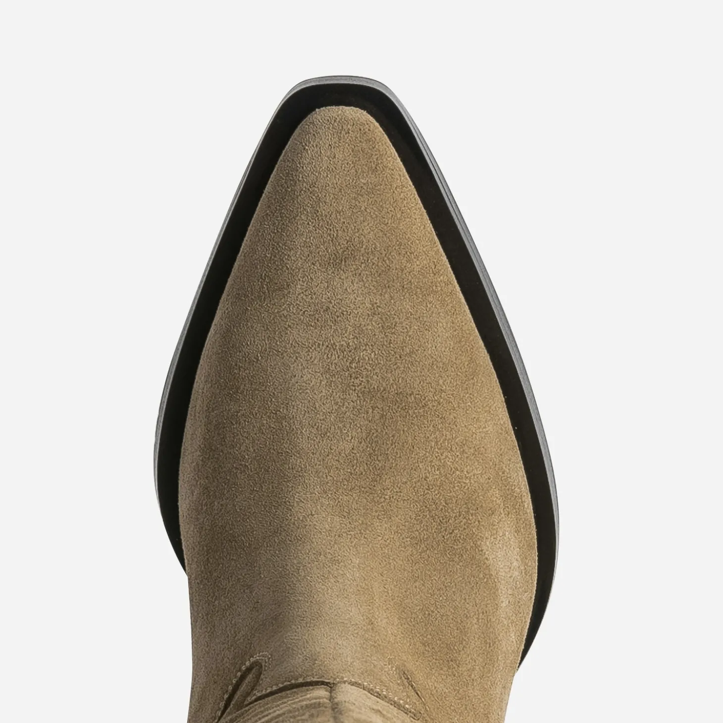 Botte santiag TEXTO beige cuir velours
