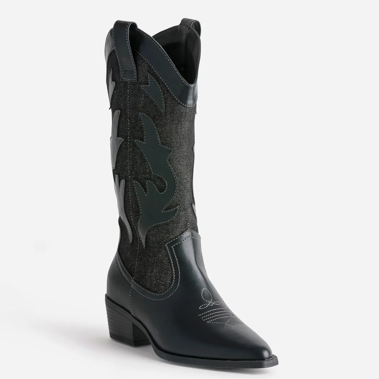 Botte TEXTO denim gris esprit santiag