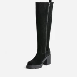 Botte TEXTO noire cuir velours