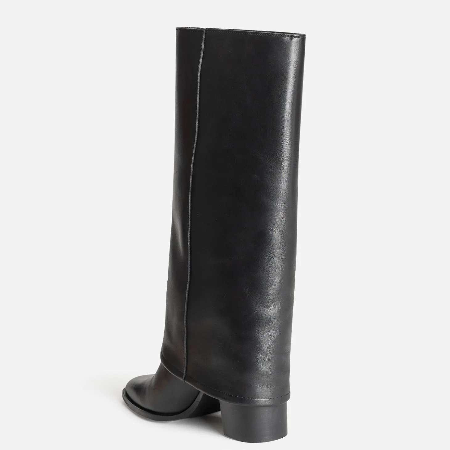 Bottes fourreau TEXTO noire cuir à talon