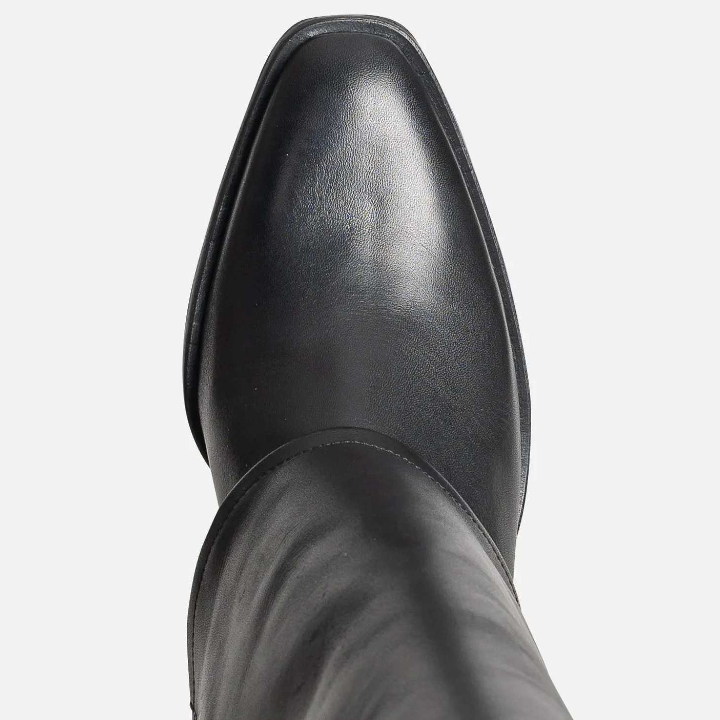 Bottes fourreau TEXTO noire cuir à talon