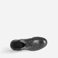 Bottine BUGGY noire éco-conçue décor boucle
