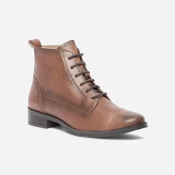 Bottine ERAM FLEX cognac en cuir éco-conçu