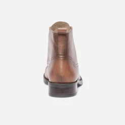 Bottine ERAM FLEX cognac en cuir éco-conçu