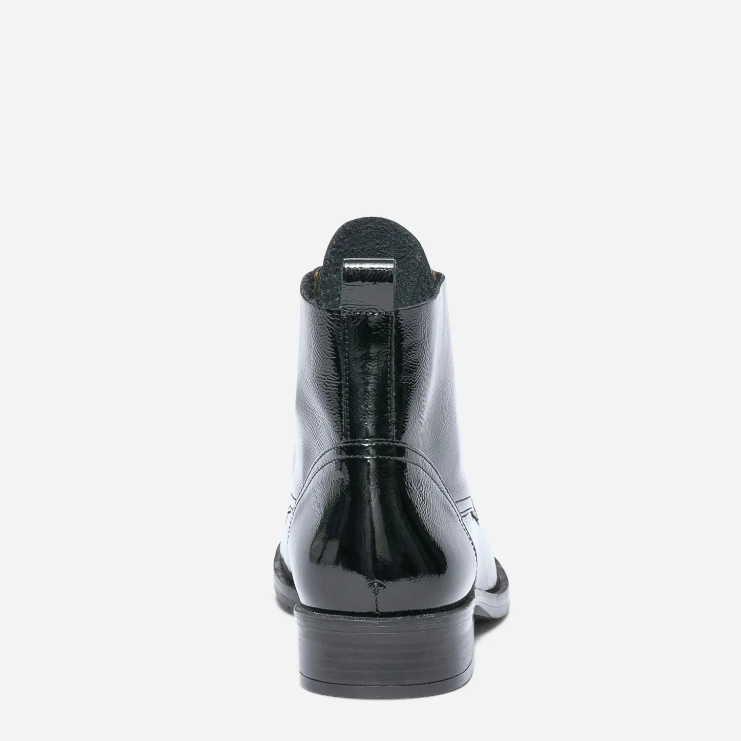 Bottine ERAM FLEX noire en cuir verni