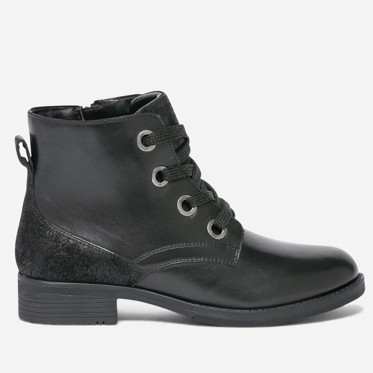 Bottine noire éco-conçue en cuir