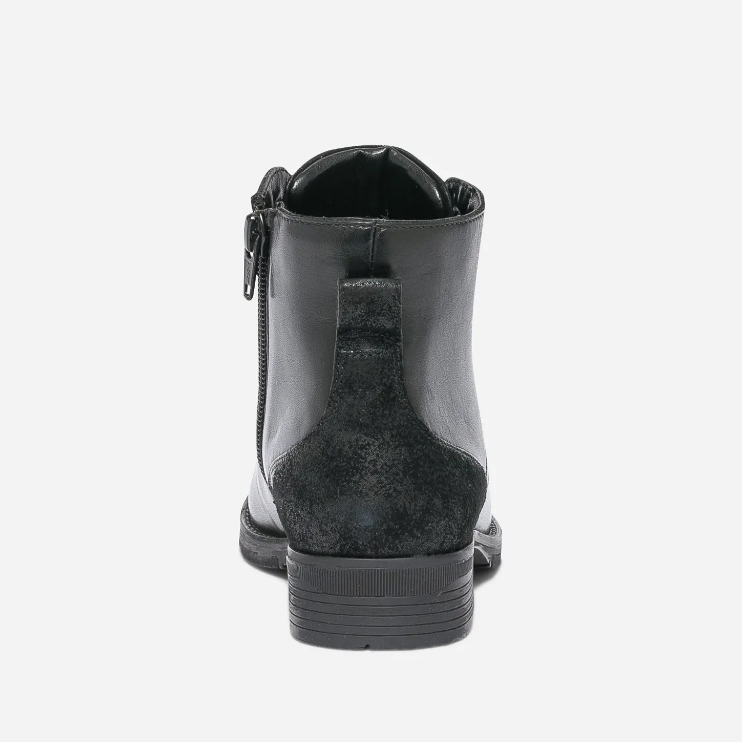 Bottine noire éco-conçue en cuir