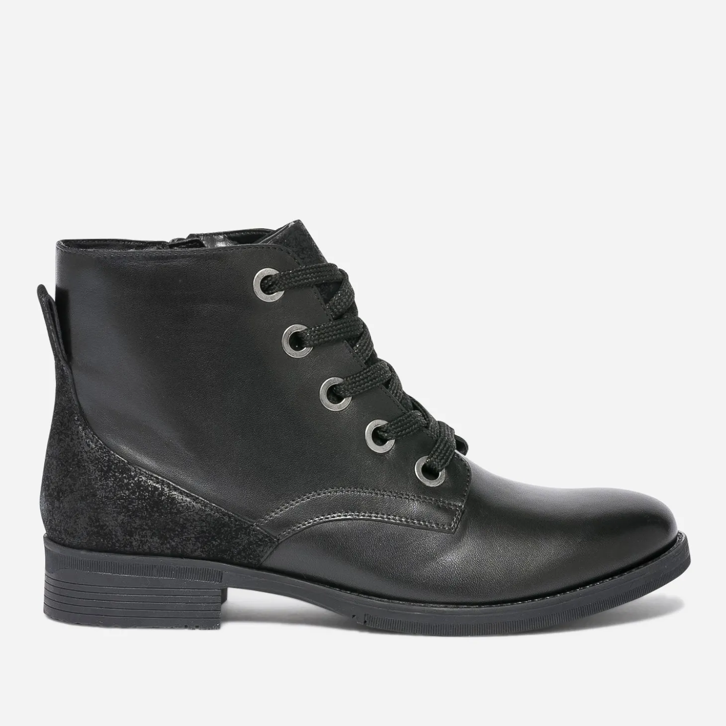Bottine noire éco-conçue en cuir