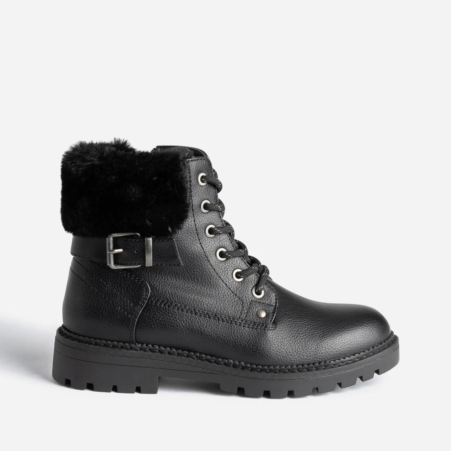 Bottine noire fourrée