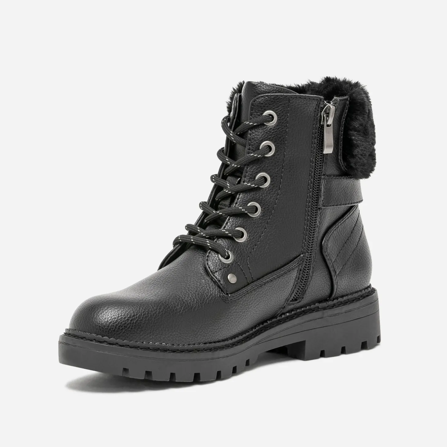 Bottine noire fourrée