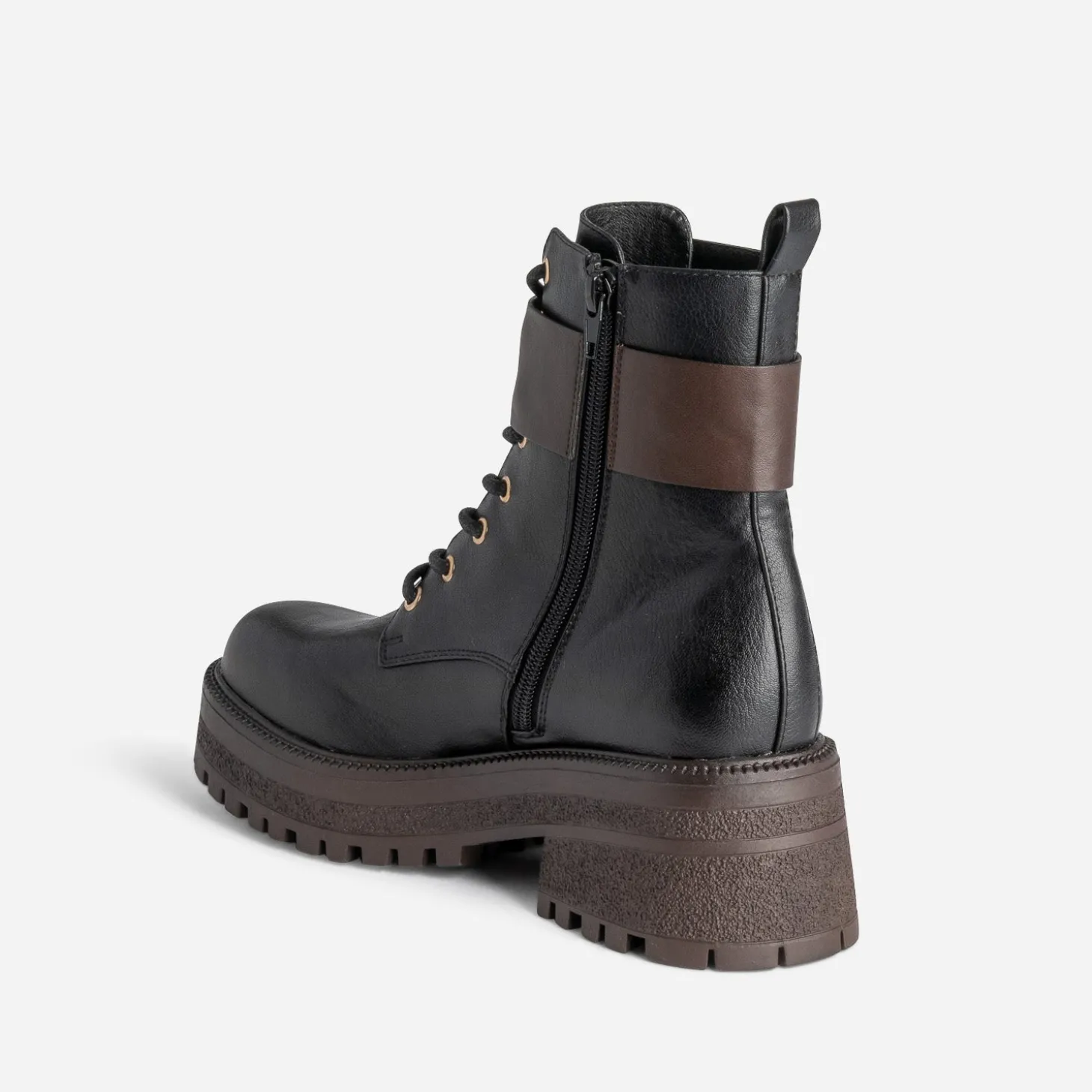 Bottine TEXTO noire et marron