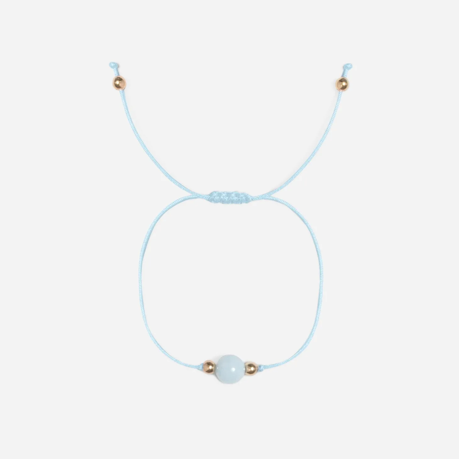 Bracelet bleu pierre aigue-marine