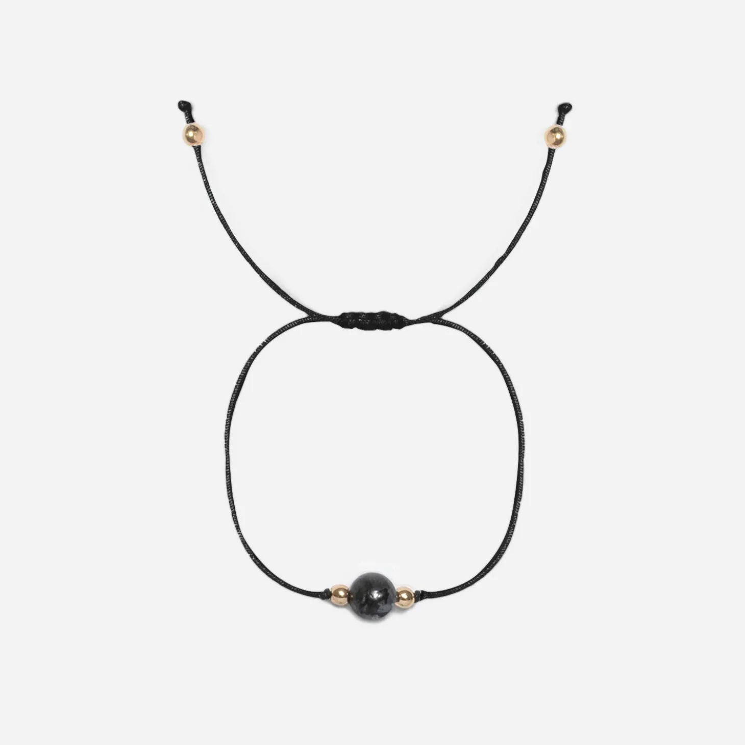 Bracelet gris pierre black agate