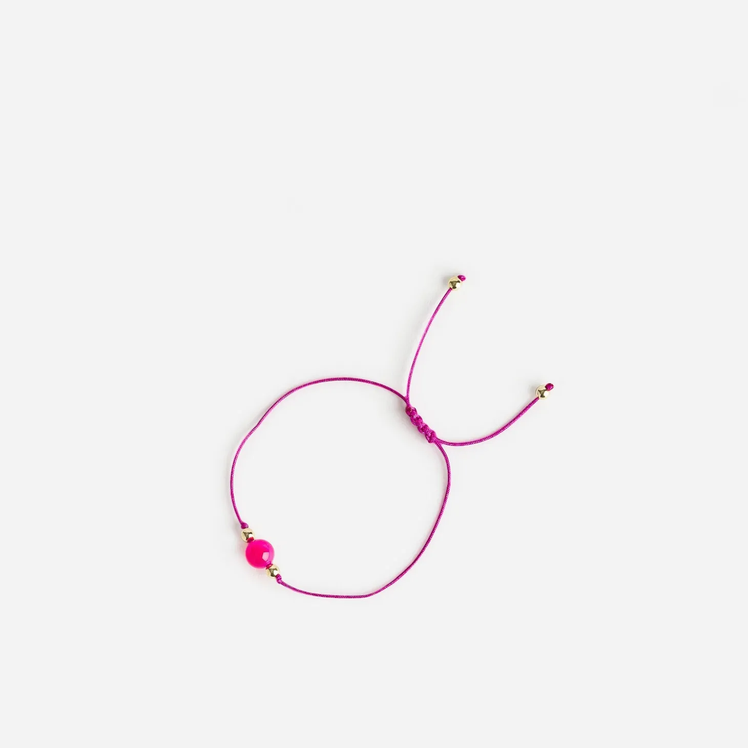 Bracelet rose pierre agate fuchsia - Sélection Octobre Rose
