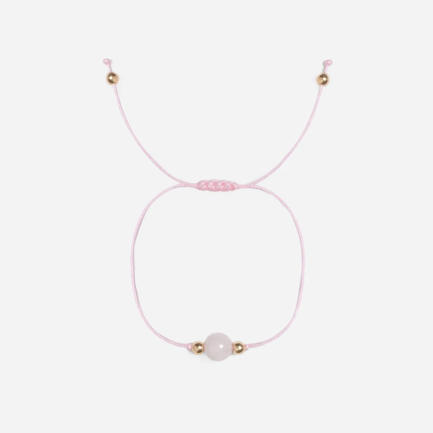 Bracelet rose pierre quartz rose