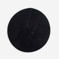 Béret noir à strass