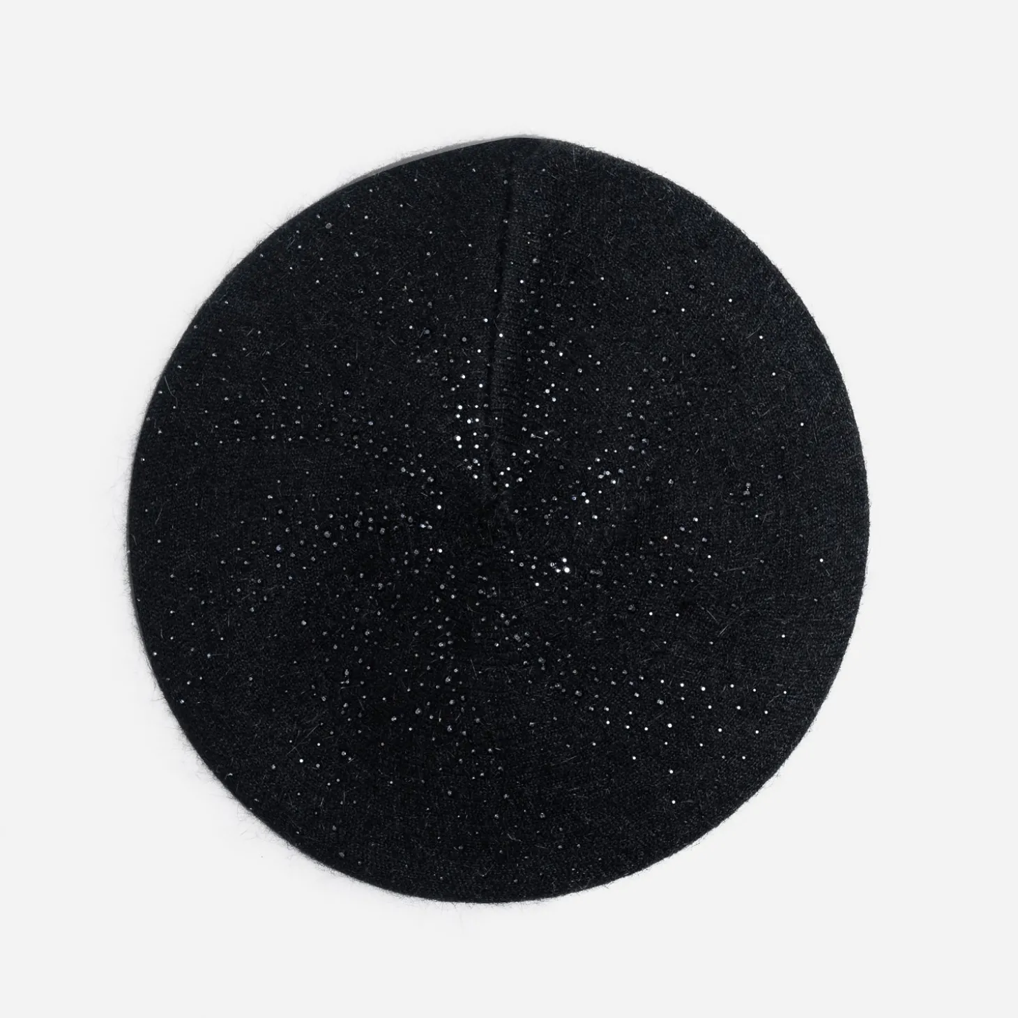 Béret noir à strass