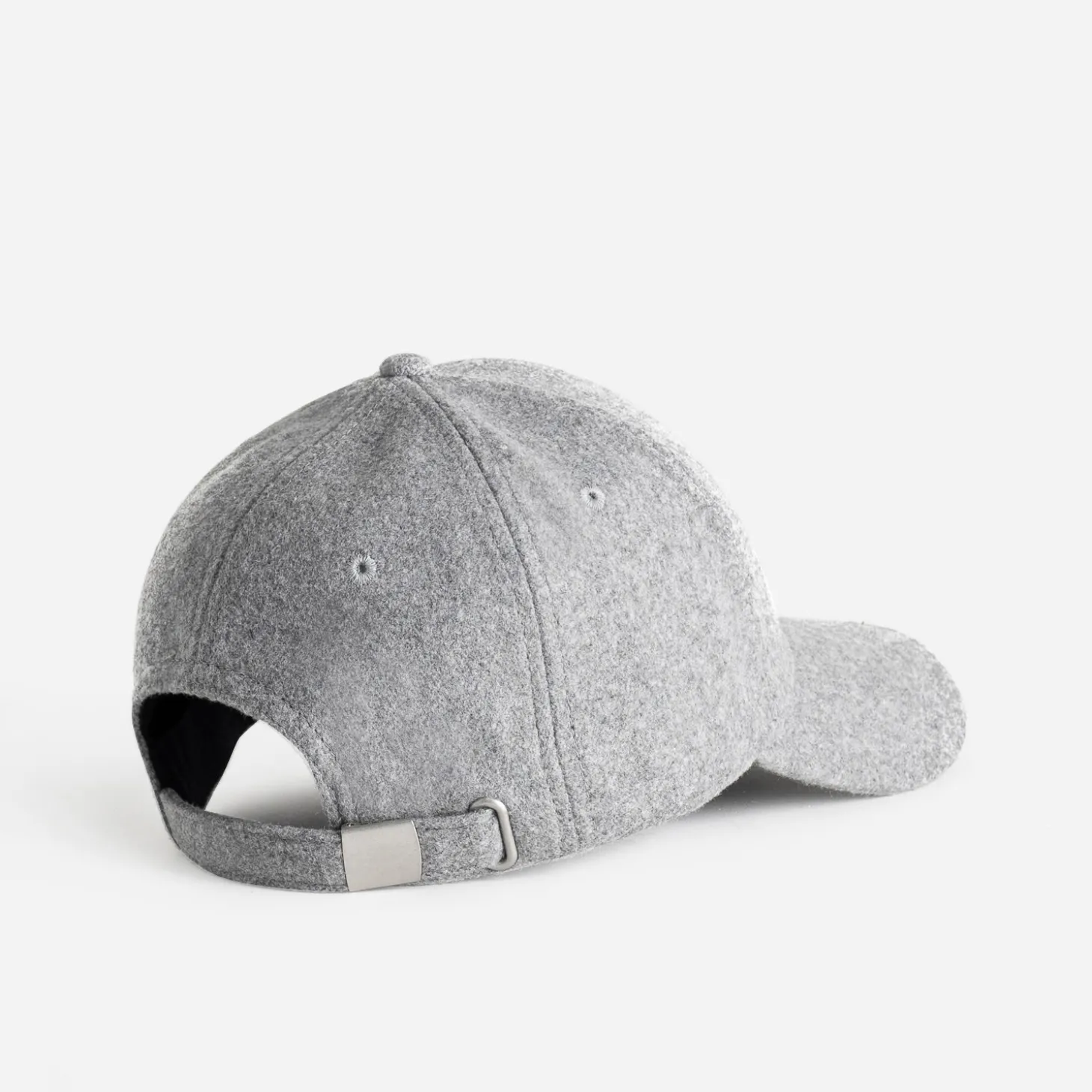 Casquette grise laine feutrée