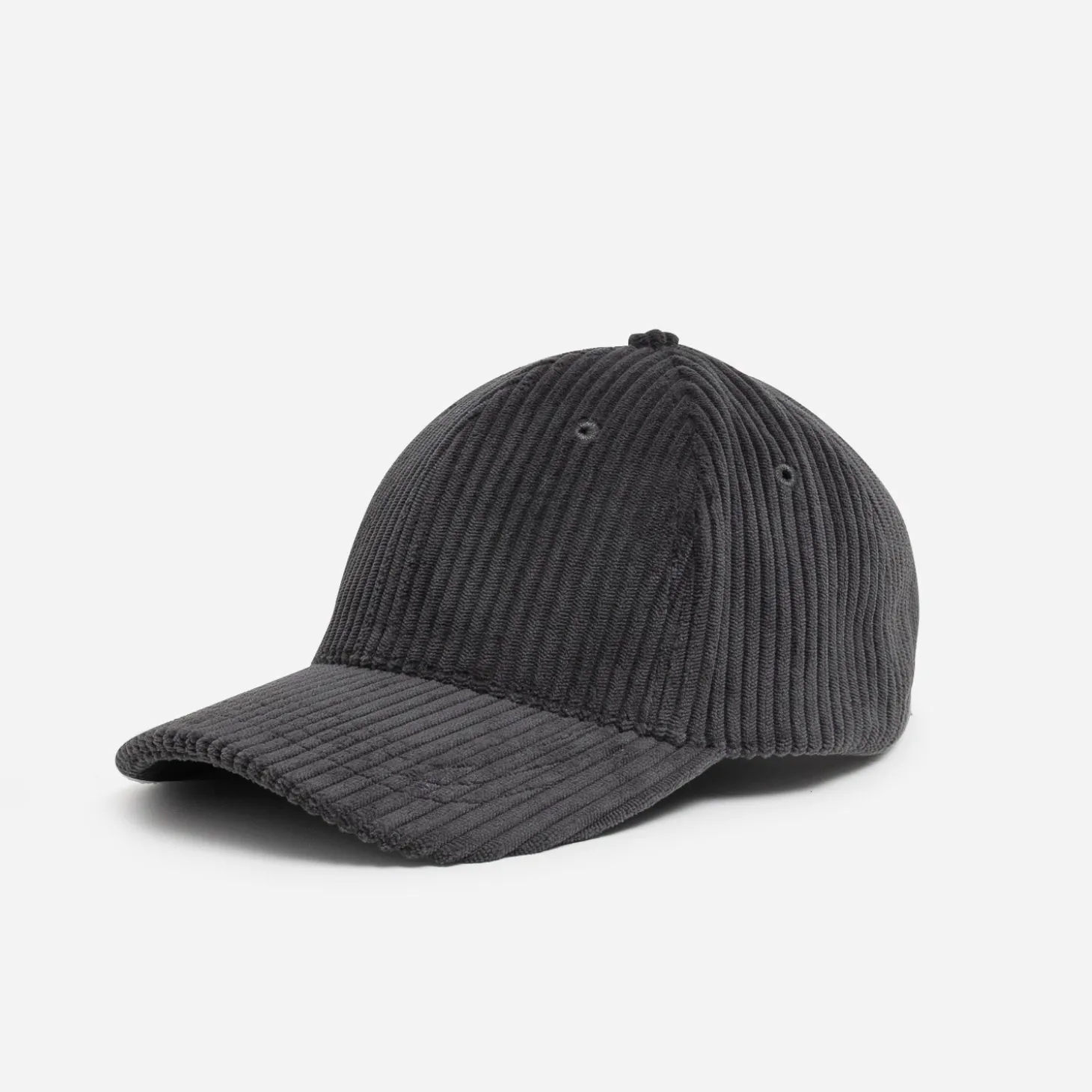 Casquette grise velours côtelé