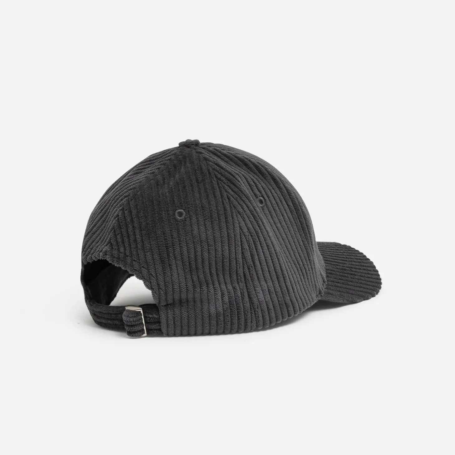 Casquette grise velours côtelé